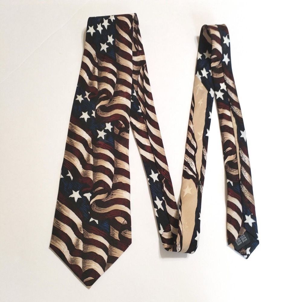 Tango by Max Raab‎ Neck Tie Americana Series First Star Spangled Banner Silk